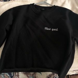 john galt “new york” cropped crew neck